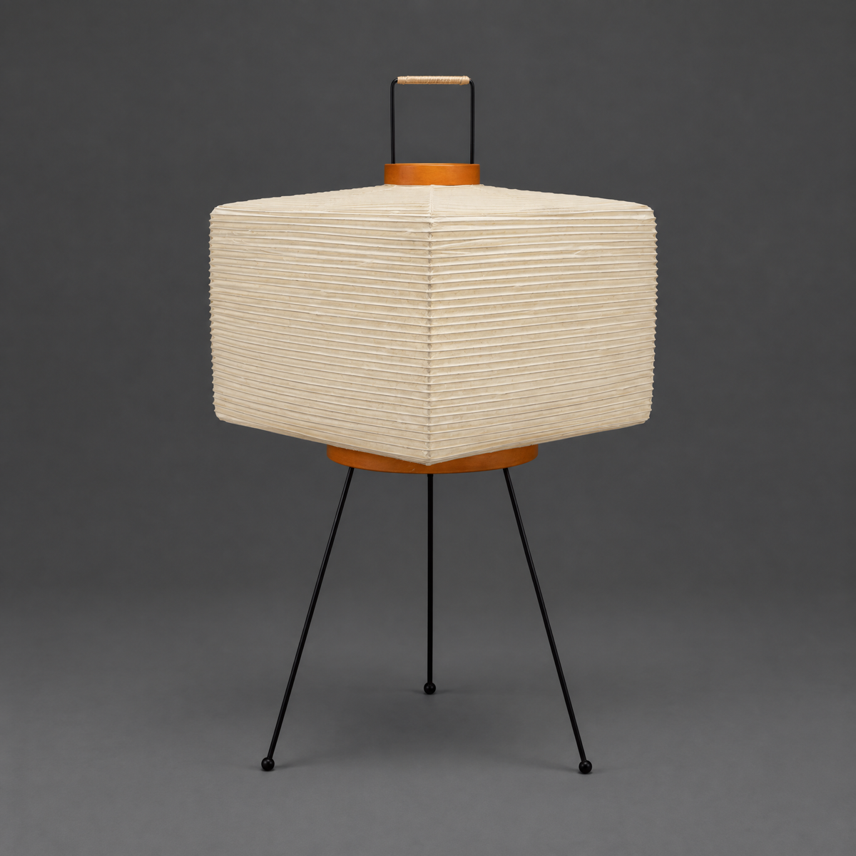 NOGUCHI AKARI 7A Table Lamp — Wide Washi Paper Lamp