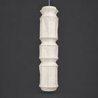 Akari L6 Paper Ceiling Lamp — unlit stacked paper lantern shade, full view on a gray studio background — Captains Bamboo