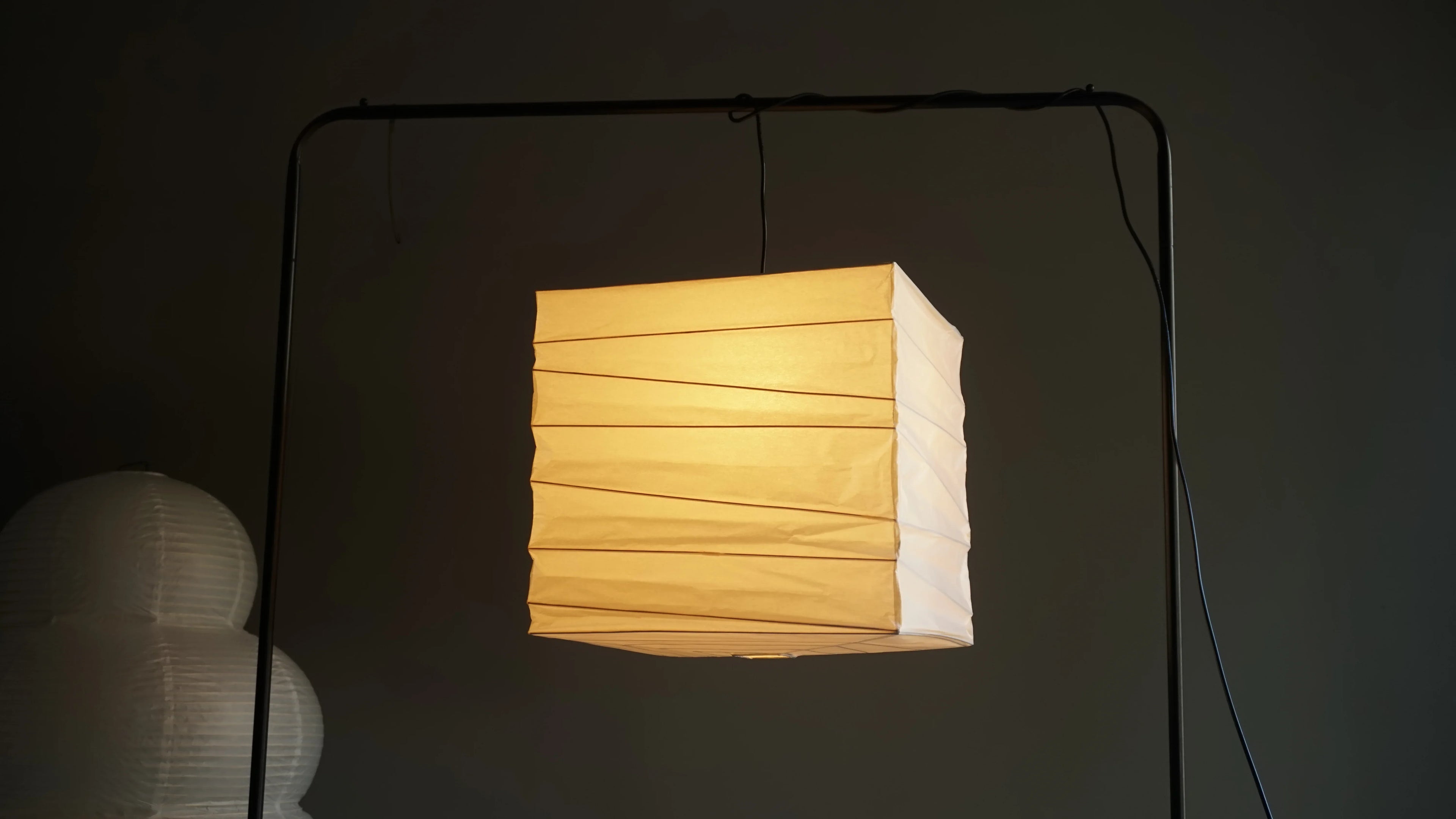 Noguchi-Style Pendant Light Akari Washi Paper Ceiling Lamp 45X - Captainsbamboo