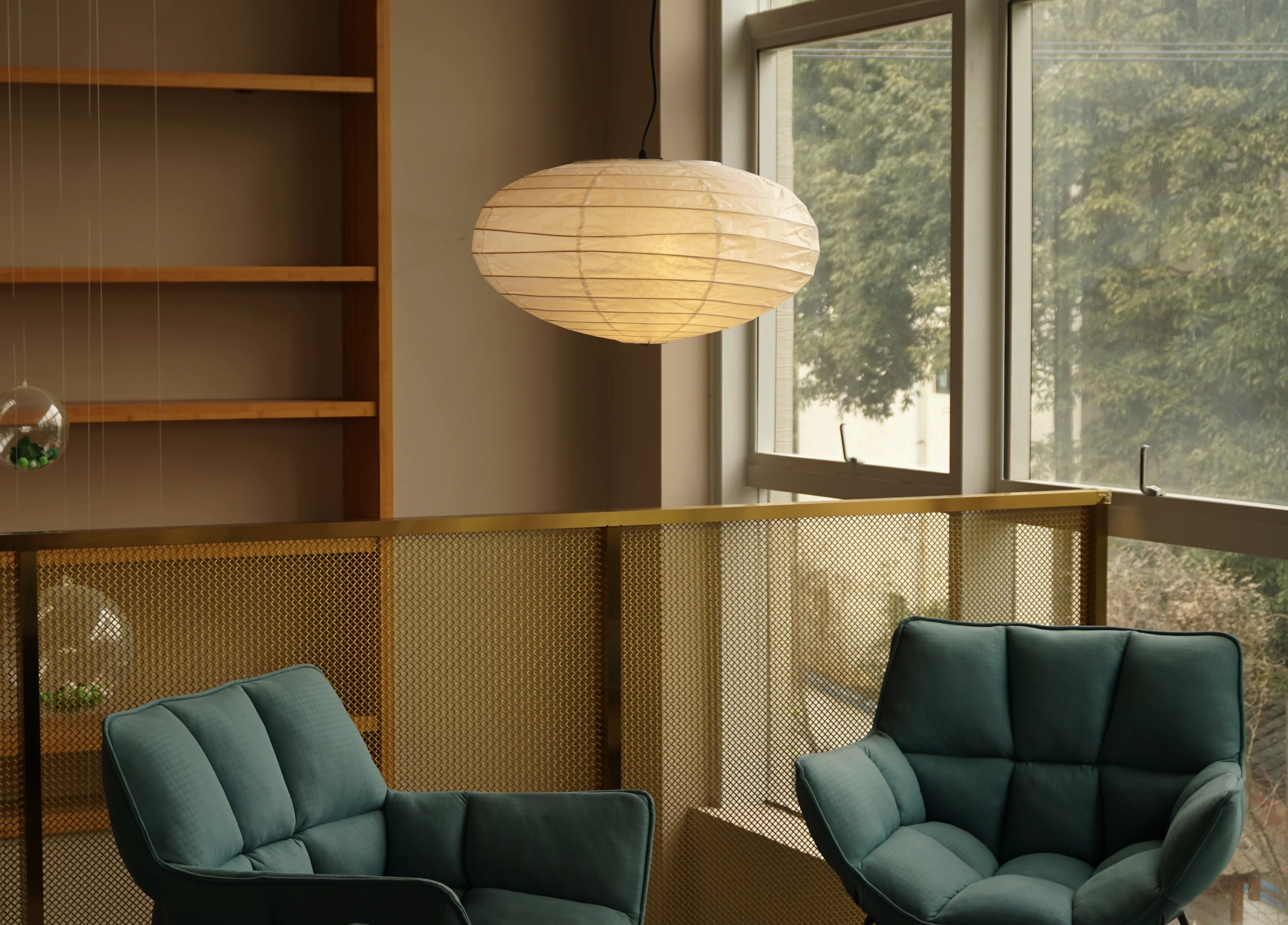Wabi-Sabi Orb Light Akari Washi Paper Ceiling Lamp 50EN 70EN