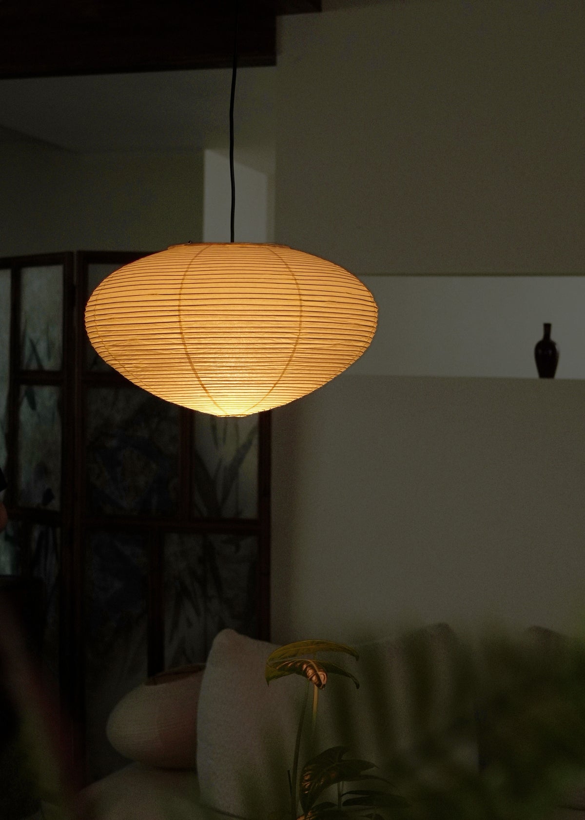 Noguchi Pendelleuchte Akari Washi Papier Deckenlampe 26A Captainsbamboo