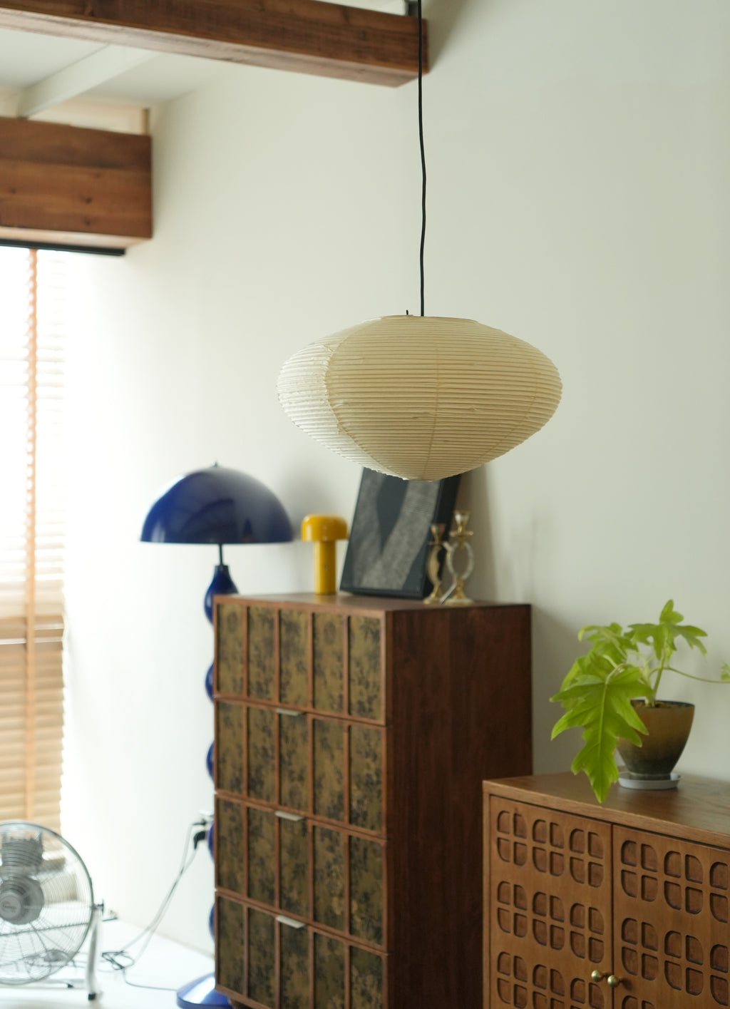 Noguchi Pendelleuchte Akari Washi Papier Deckenlampe 26A Captainsbamboo