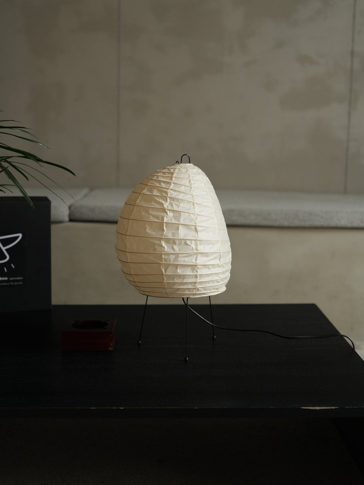 Noguchi Inspired Akari 1N Table Lamp | Handcrafted Washi Paper & Bamboo Light – Japandi Accent