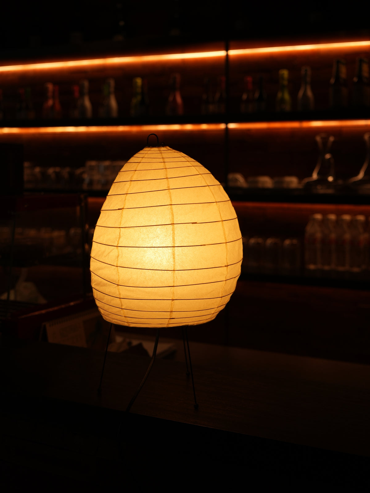 Noguchi Inspired Akari 1N Table Lamp | Handcrafted Washi Paper & Bamboo Light – Japandi Accent