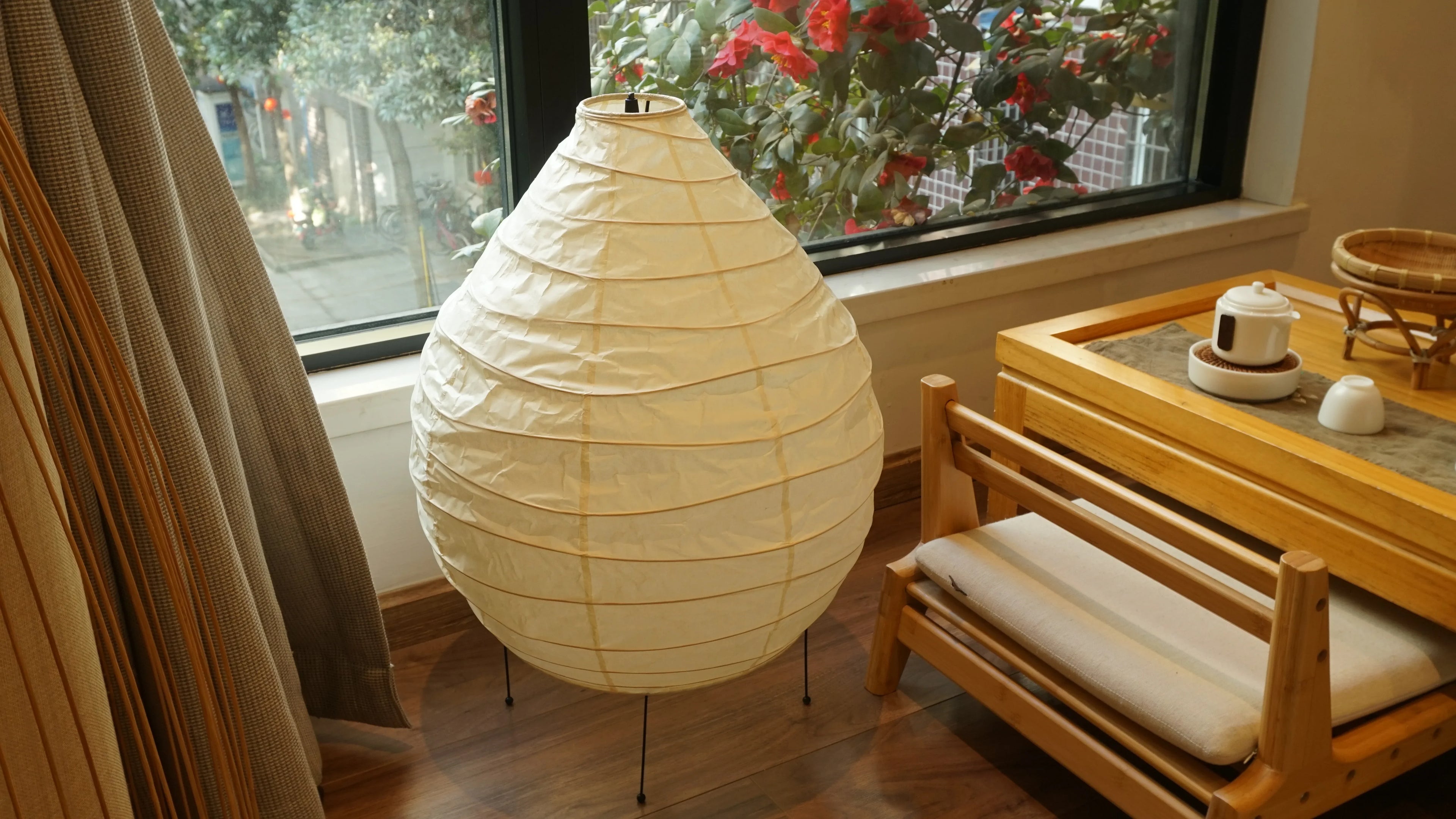Zen Cube Akari Washi Paper Floor Lamp 22N - Captainsbamboo