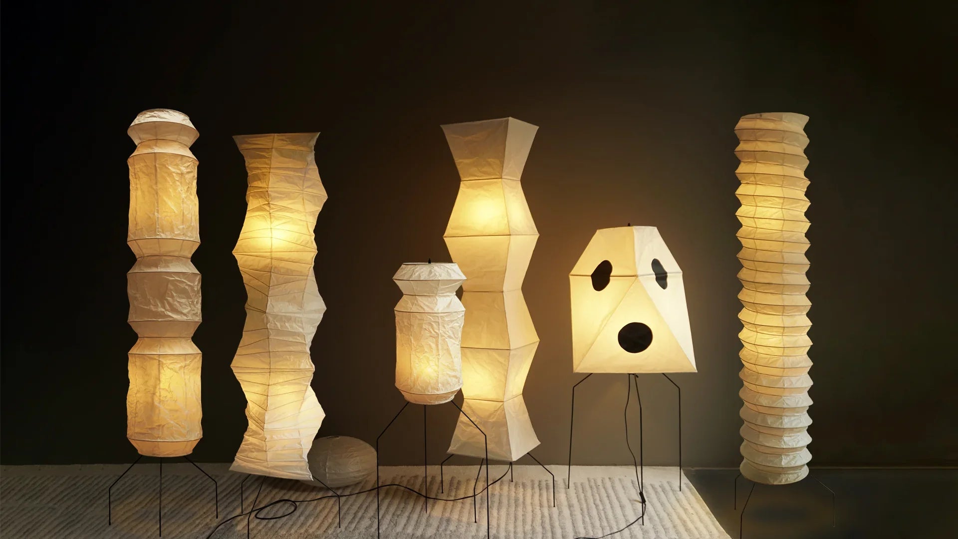 Solo Noguchi Style Akari Paper Ceiling Lamp H - Captainsbamboo