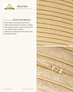 Akari Washi Hat Pendant — Ø 13.8 in × H 7.9 in (35 × 20 cm) / Mast