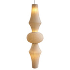 Sculptural Trio Ceiling Light Noguchi Style Akari Paper Ceiling Lamp L - Captainsbamboo