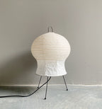 Bamboo Frame Handmade Washi Paper Lamp - Warm Glow Sculptural Light akari 2N - Captainsbamboo
