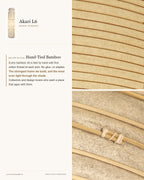 Akari L6 Washi Pendant — Master Edition (Hand-Tied Bamboo)