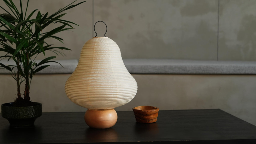 Mountain Light Cordless Washi Paper Table Lamp — Yame Cocolan & Nebuta Inspired Edition