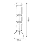 Bamboo Frame Washi UF4-L6 Floor Lamp - Sculptural Light Sculpture UF4-L9 - Captainsbamboo