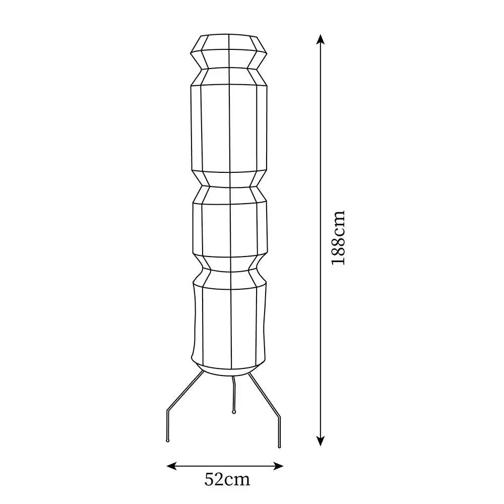Bamboo Frame Washi UF4-L6 Floor Lamp - Sculptural Light Sculpture UF4-L9 - Captainsbamboo