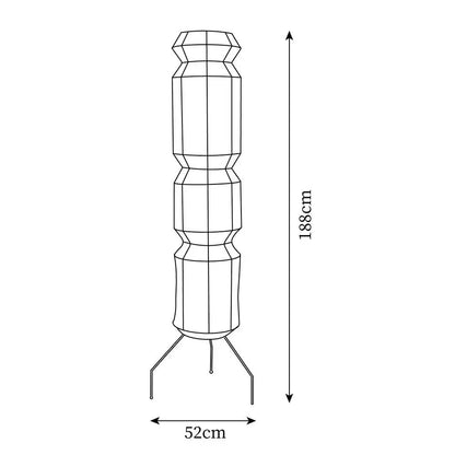 Bamboo Frame Washi UF4-L6 Floor Lamp - Sculptural Light Sculpture UF4-L9 - Captainsbamboo