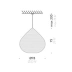 Drop Paper Lamp Tokyo K5 Hotel bulbous lantern Onion-Shaped Washi Pendant