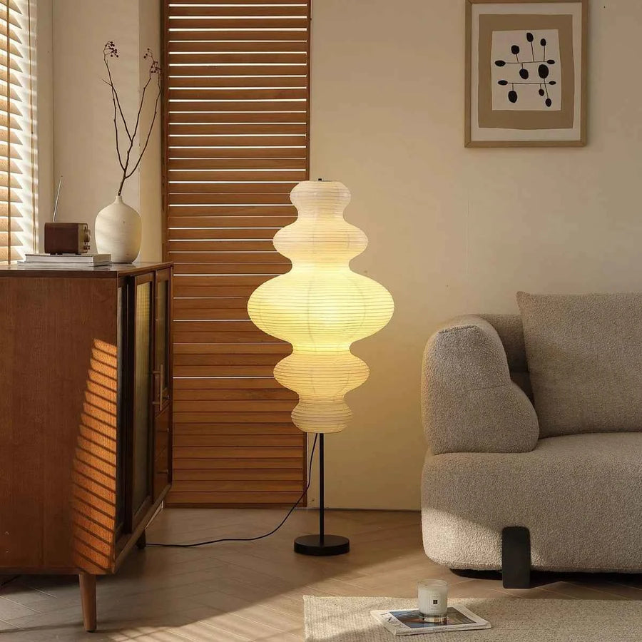 Zephyr Akari Bamboo Floor Lamp — Handmade Washi Paper Light By Captainsbamboo