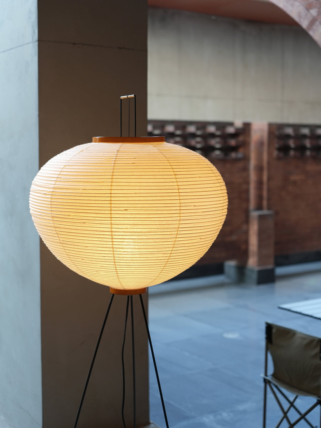 NOGUCHI AKARI 10A Floor Lamp — Large Washi Light Sculpture