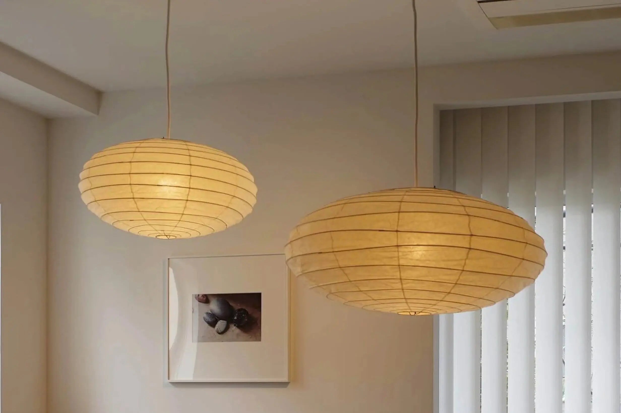 Large Akari 50EN, 70EN, 95EN Pendants | Oversized Washi Paper