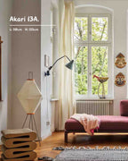 NOGUCHI AKARI 13A Floor Lamp — Wide Washi Paper Floor Lamp