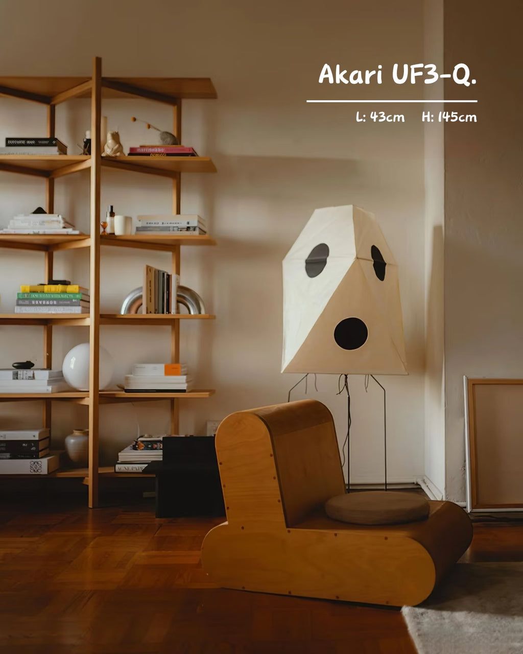 Hitomi Akari UF3-Q Floor Lamp Artisan Akari Floor LIGHT