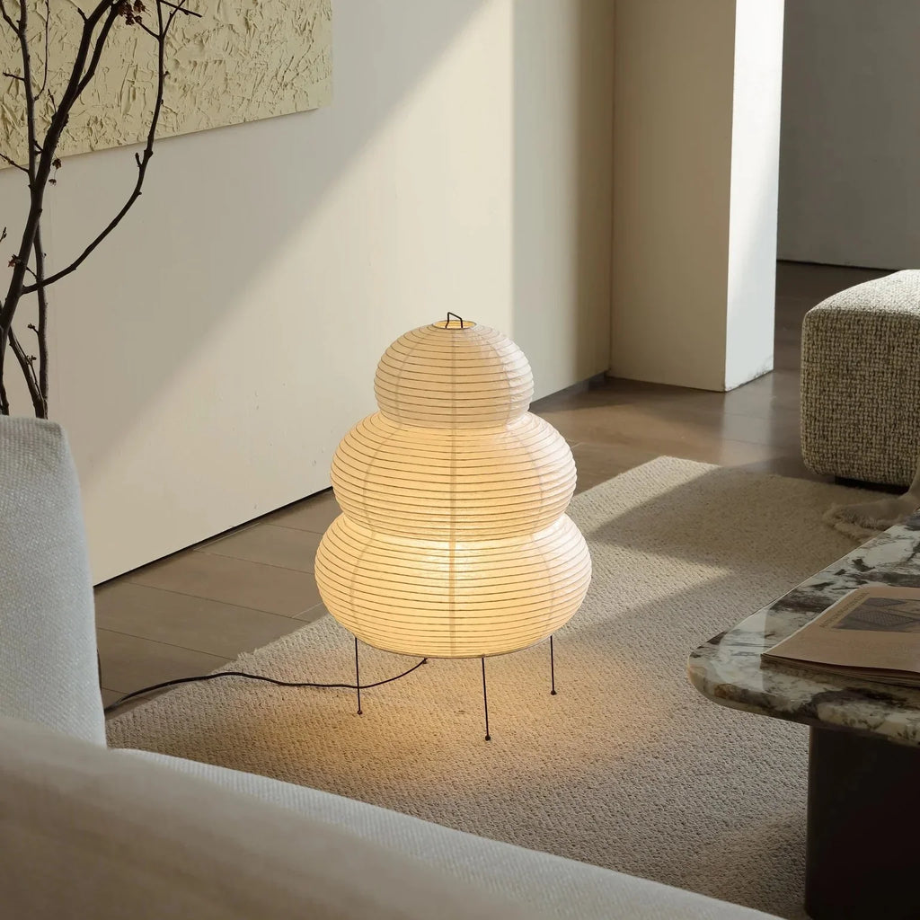 Origami Moon Wall Lamp Glow Akari Paper Floor Lamp 24N - Captainsbamboo
