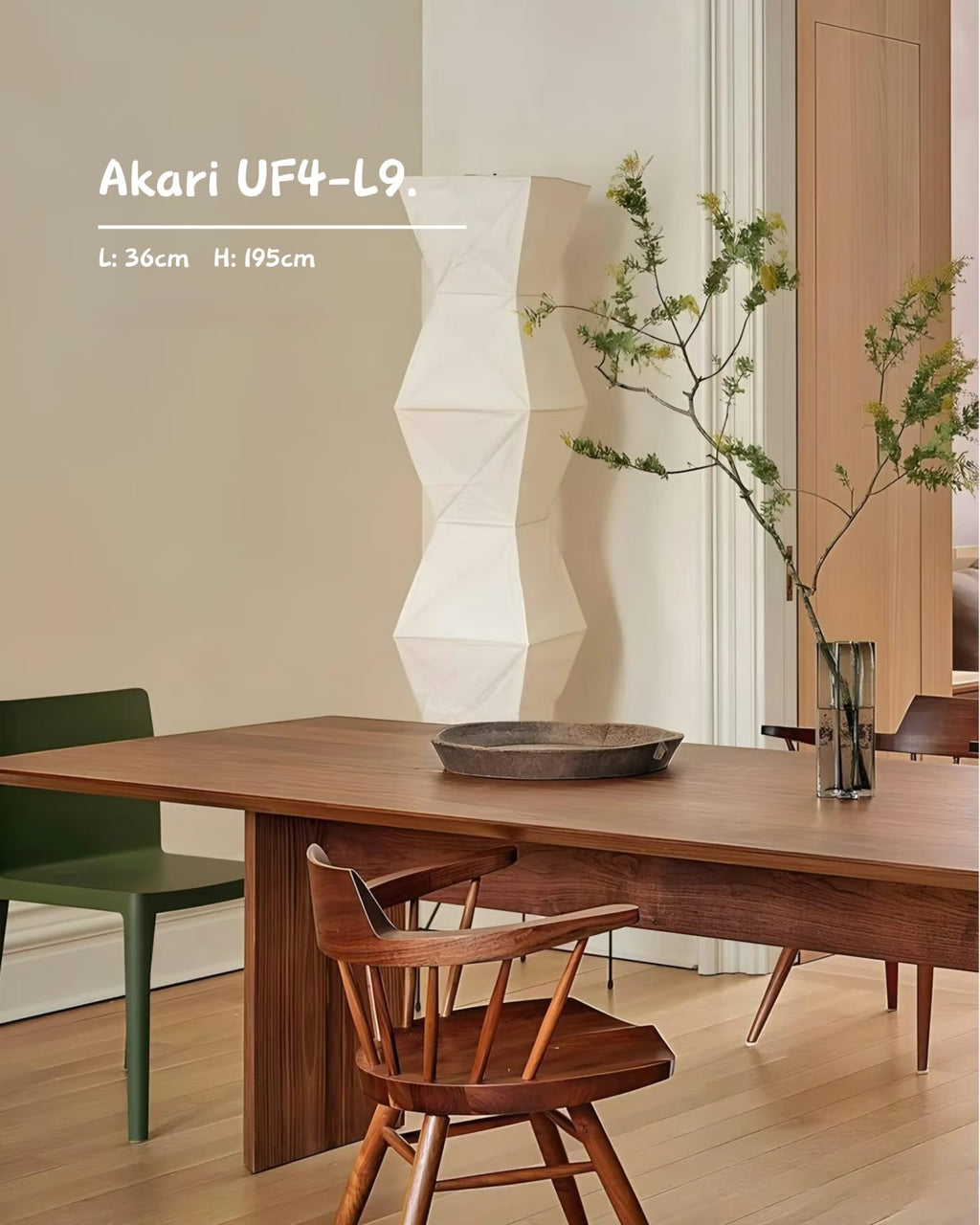 AKARI Floor Lamp - Sculptural Light Sculpture UF4-L9 and UF4-L6