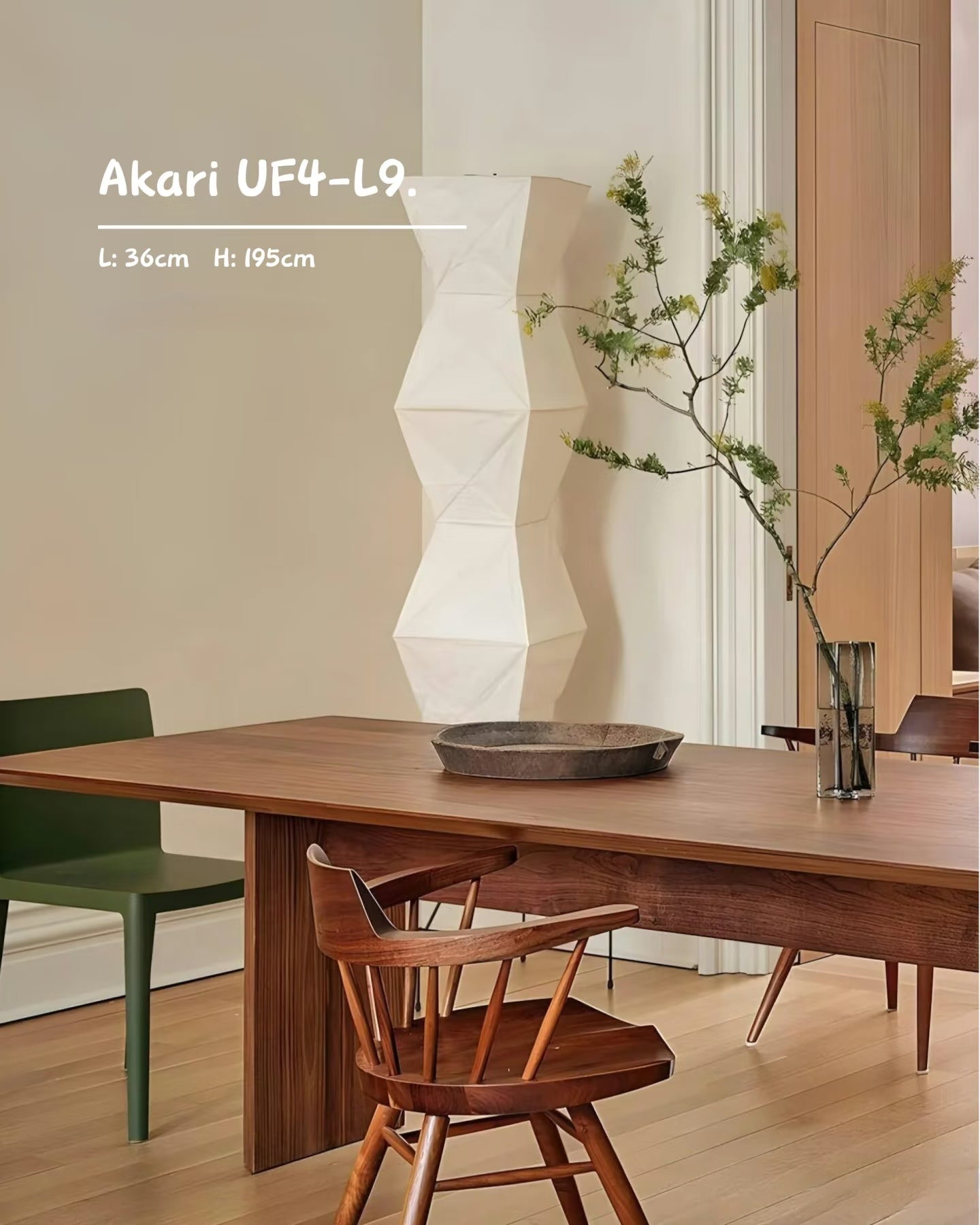 AKARI Floor Lamp - Sculptural Light Sculpture UF4-L9 and UF4-L6