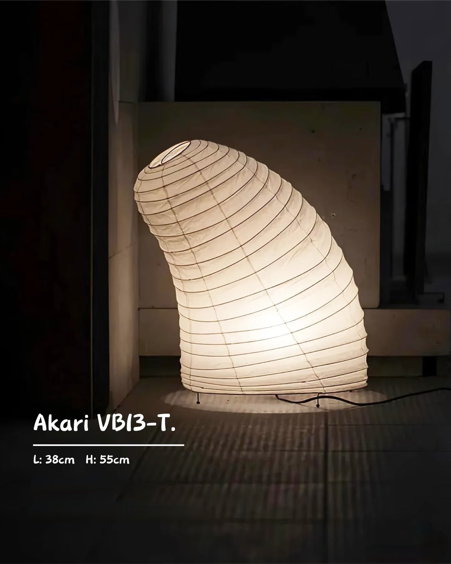 Noguchi-inspired Glow Akari VB-13T Paper Floor Lamp